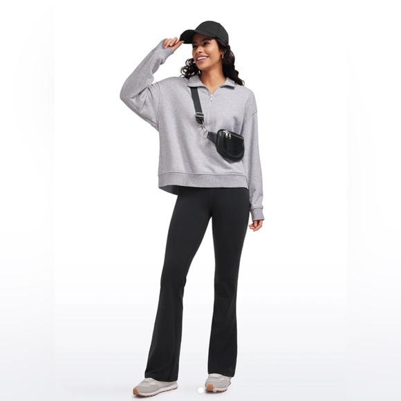 CRZ Yoga Butterluxe High Waist Flare Pocket Leggings 32”, Black, size Small - Picture 5 of 10